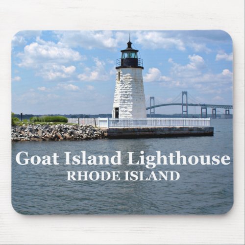 Goat Island Lighthouse Rhode Island Mousepad