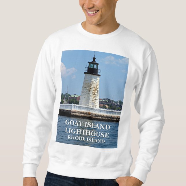 Goat Island Lighthouse, Rhode Island Sweatshirt (Front)