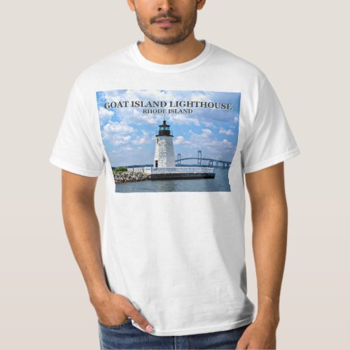 Goat Island Lighthouse Rhode Island T_Shirt