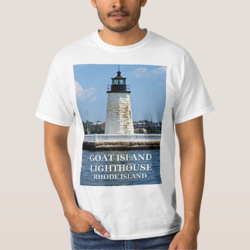 Goat Island Lighthouse Rhode Island T_Shirt