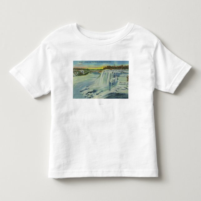 Goat Island View of American Falls in Winter Toddler T-shirt (Front)