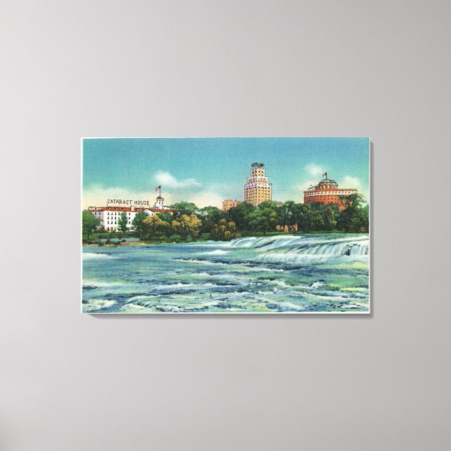 Goat Island View of American Rapids Canvas Print (Front)