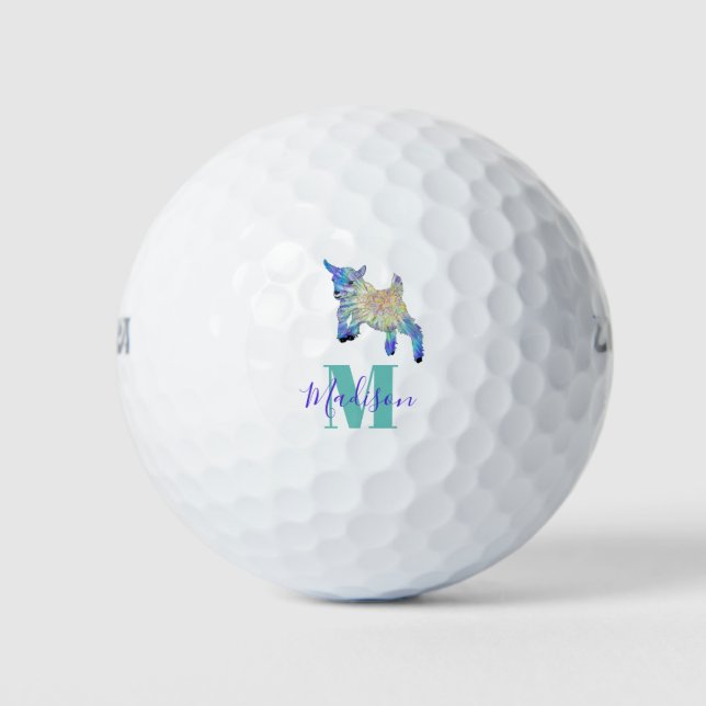 Goat Jumping Personalized Golf Balls (Front)