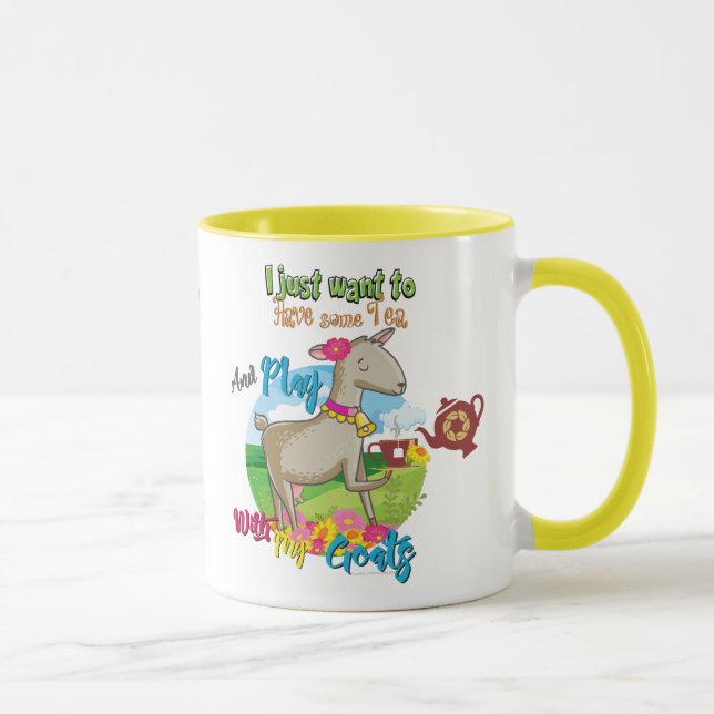 GOAT | Just Want to Have Some Tea Play With Goats Mug (Right)