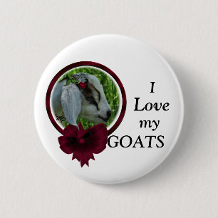 Goat Kid & bow- personalize Button