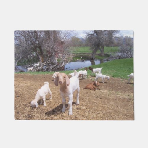 Goat Kids on the Pond Doormat