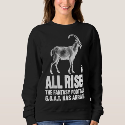 Goat league champion fantasy football sweatshirt