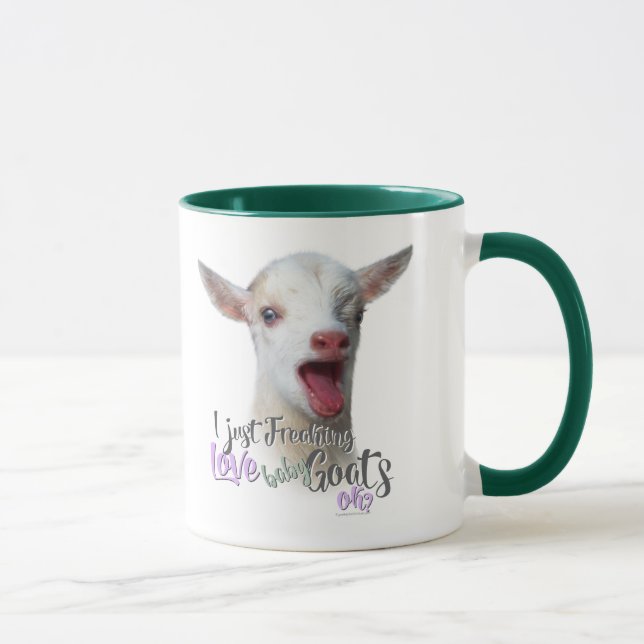 GOAT LOVE | I Just Freaking LOVE Baby Goats OK Mug (Right)