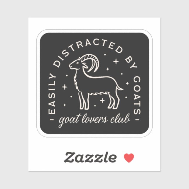 Goat lover club funny quotes sticker (Sheet)