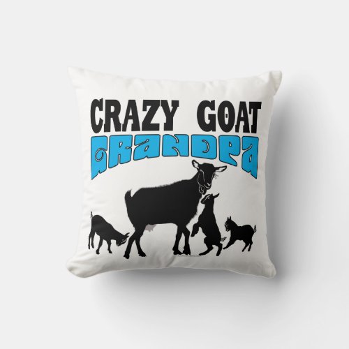 GOAT LOVER  Crazy Goat Grandpa Reversible Throw Pillow