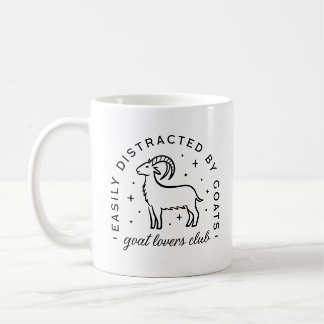 Goat lover farm life quotes aesthetic coffee mug (Left)