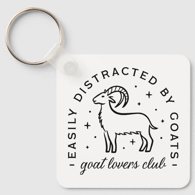 Goat lover farm life quotes aesthetic keychain (Front)
