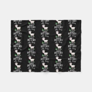 Goat Lover Gift Just a Boy Who Loves Goats Boys Fleece Blanket