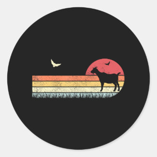 Goat Lover Goat Silhouette Goat Mom Goat Dad Farm Classic Round Sticker