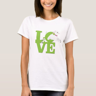 GOAT LOVER   LIME GREEN Goat L O V E - White Goat T-Shirt