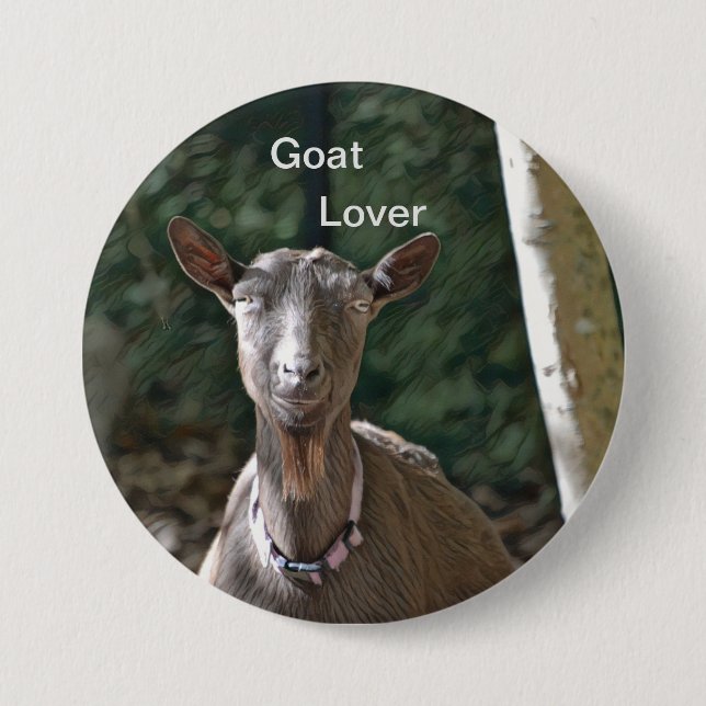 Goat Lover Pinback Button (Front)