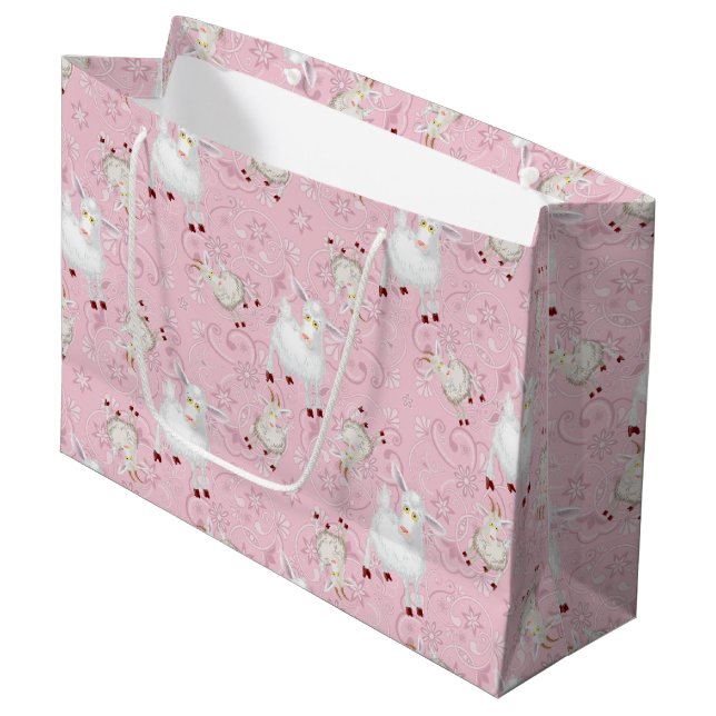 GOAT Lover | Too Many Goats GetYerGoat™ Large Gift Bag (Front Angled)