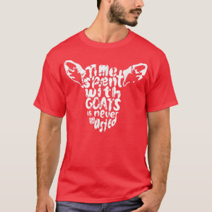 Goat Lover Typo Funny Goat Distressed Typography S T-Shirt