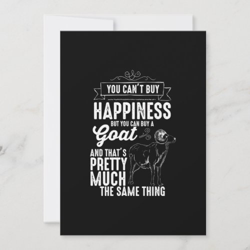 Goat Lover You Cant Buy Happiness Holiday Card