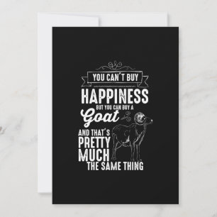Goat Lover You Cant Buy Happiness Invitation