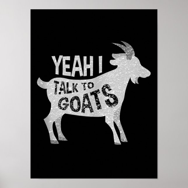 Goat Lovers Goat Joke Gift Poster (Front)