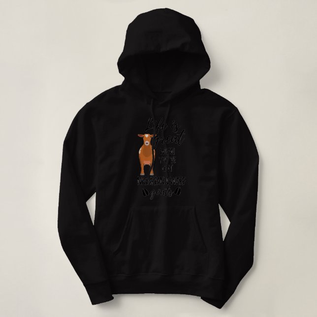 Goat Lovers Meme Pet Animal Pun Funny Nigerian Dwa Hoodie (Design Front)