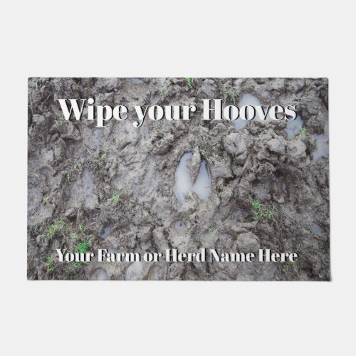 Goat Lovers  Wipe your Hooves Muddy Doormat