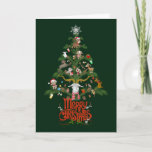 GOAT LOVERS Xmas Gift  | Merry Christmas Goat TREE Holiday Card