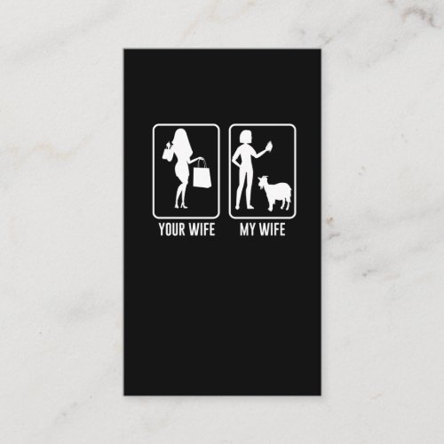 Goat loving Wife Agriculture Farming Couple Love Business Card
