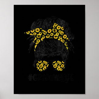 goat mama Messy Bun goat mom messy bun hair Poster