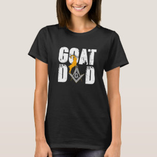 Goat Masons Dad Goat Square Emblem Masonic Father' T-Shirt