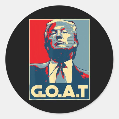 Goat Middle Finger Election 2024 Republican Poster Classic Round Sticker