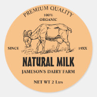 Goat Milk Custom Label Sticker