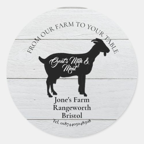 goat milk farm marketing produce goat milk classic round sticker