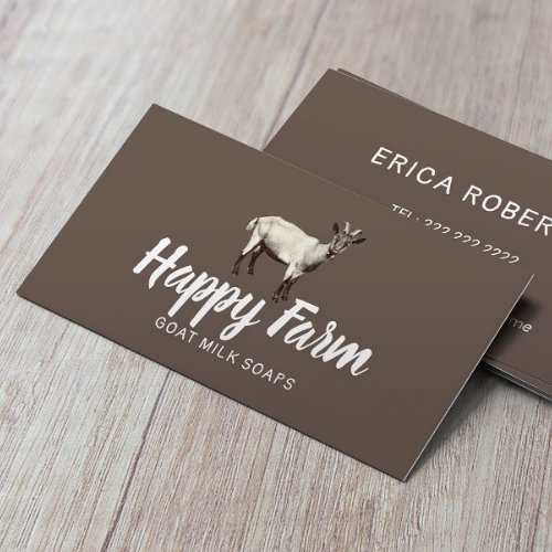 Goat Milk Soap Cute Farm Animal Handmade Business Card