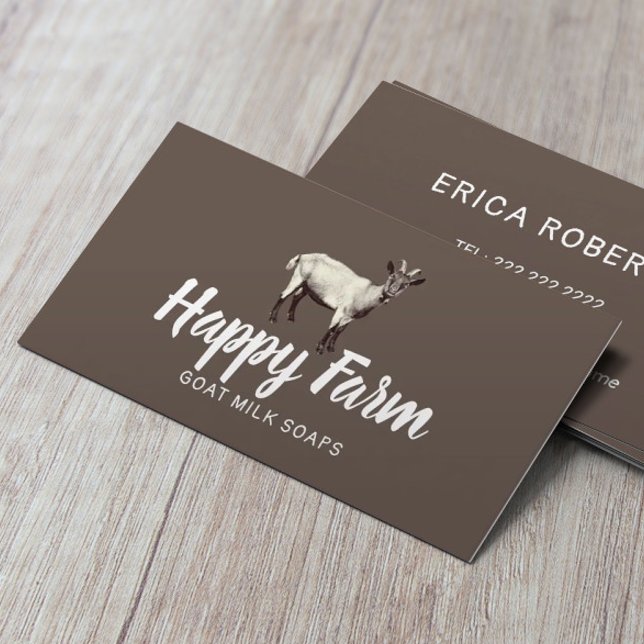 Goat Milk Soap Cute Farm Animal Handmade Business Card (Creator Uploaded)