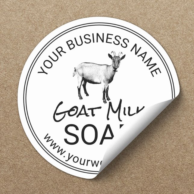 Goat Milk Soap Handmade Plain White  Classic Round Sticker (Creator Uploaded)