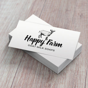 Goat Milk Soap Happy Farm Animal Handmade  Business Card