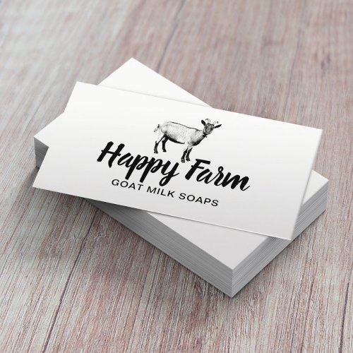 Goat Milk Soap Happy Farm Animal Handmade  Business Card