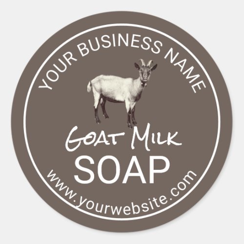Goat Milk Soap Happy Farm Animal Handmade Classic Round Sticker