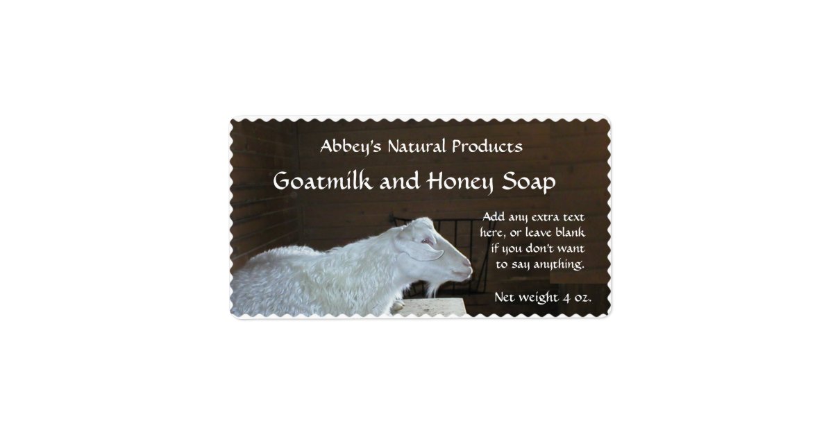 Goat Milk Soap Label - customizable | Zazzle.com