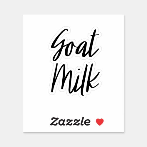 Goat Milk Storage Sticker