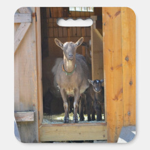 Goat Mom and Baby Kneeler or Seat Cushion