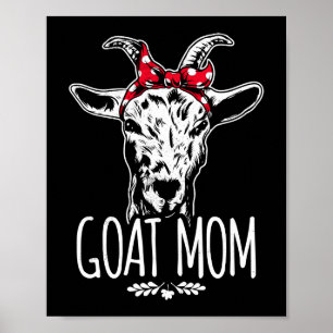 Goat Mom Bandana Face Poster