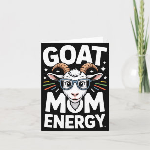 Goat Mom Energy Gles Spectacle Fun Comfort Colors  Card