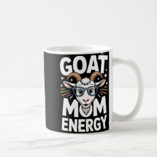 Goat Mom Energy Gles Spectacle Fun Comfort Colors Coffee Mug