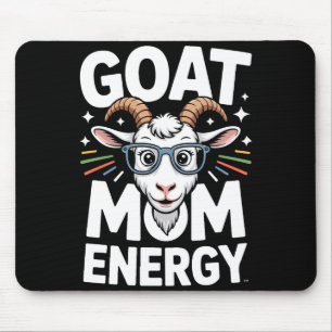 Goat Mom Energy Gles Spectacle Fun Comfort Colors Mouse Pad