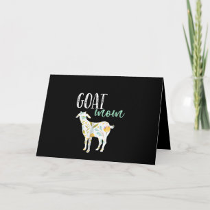 Goat Mom Floral Pet Goat Owner Card