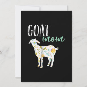 Goat Mom Floral Pet Goat Owner Holiday Card