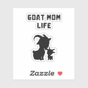 Goat Mom Life Mama Farm Animal Lover Design Sticker